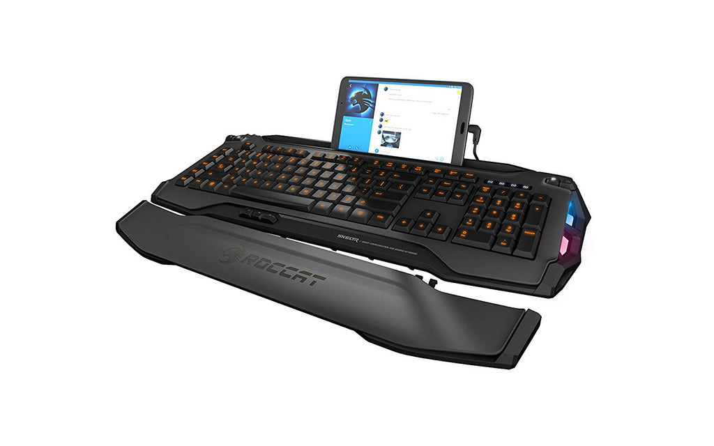 ROCCAT Skeltr - Smart Communication RGB Gaming Keyboard, Grey (ROC-12-231-GY-AM)