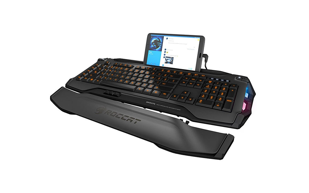 ROCCAT Skeltr - Smart Communication RGB Gaming Keyboard, Grey (ROC-12-231-GY-AM)