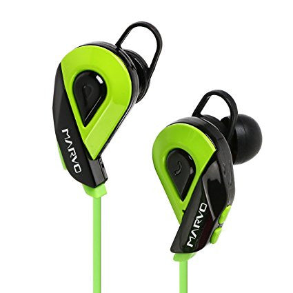 Marvo CB-AM01 Stereo Hands Free Waterproof Bluetooth Headphones, Bluetooth 4.1 Wireless Sweatproof IN-Ear Earbuds, 8 Hours Playing Time for Sport and Gym